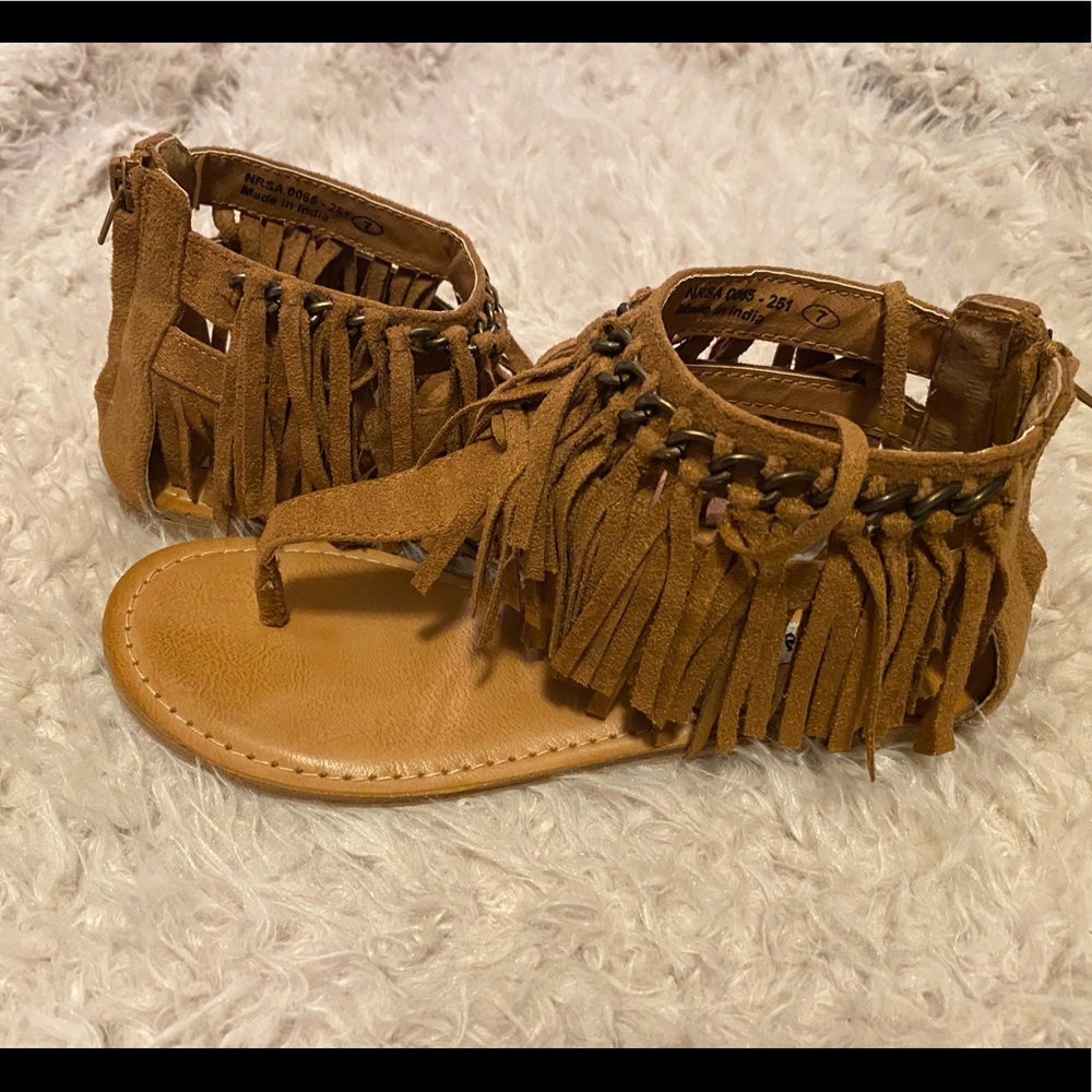 Not Rated Fringe Sandals